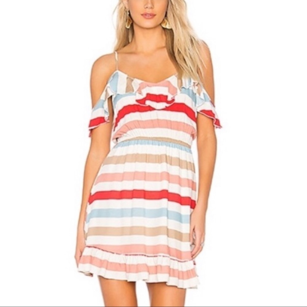 Jack by BB Dakota striped off the shoulder dress 2504